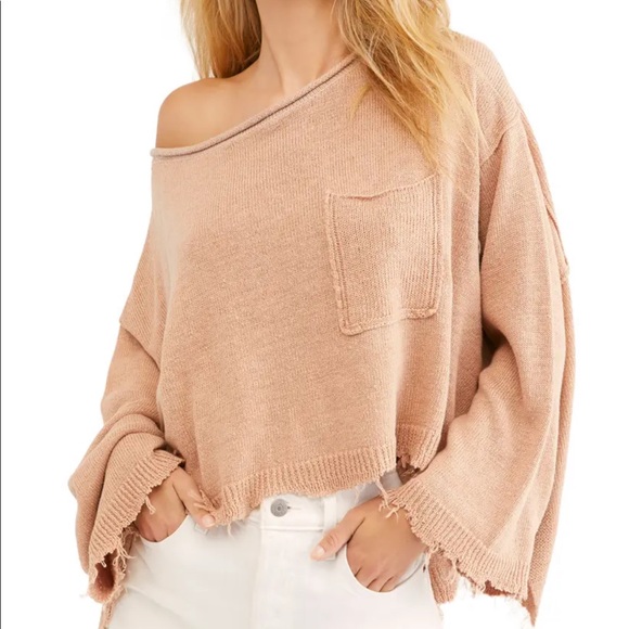 Free People Sweaters - Free people blush prism sweater xs